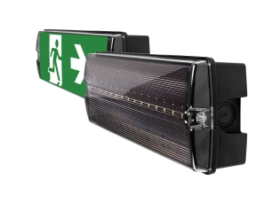 Zwarte ORION II 100 CB IP65-noodverlichtingsarmatuur