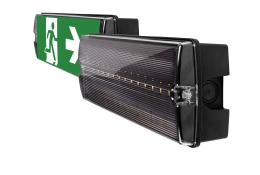 Zwarte ORION II 100 CB IP65-noodverlichtingsarmatuur