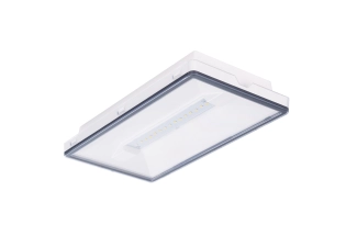 Witte rechthoekige VELLA LED SO 350-P CB IP65-noodverlichtingsarmatuur